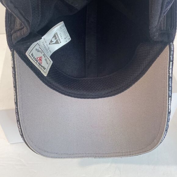 Le Coq Sportif  Esprit De Golf Black Corduroy Embroidered W/Flaps Hat, Size-M/L - Picture 7 of 9